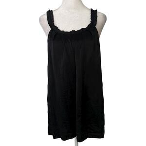 7 For All Mankind black silk tank top size M